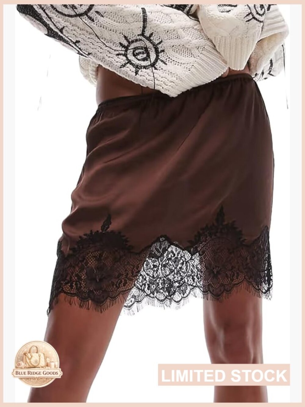 Silk Mini Skirt Y2k Lace Satin A Line High Waist Half Slip Underskirt Cute
